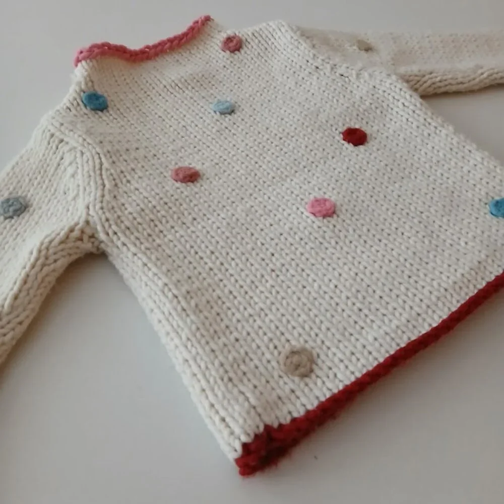 Baby GAP Wool Blend Chunky Knit Dot Sweater 3T